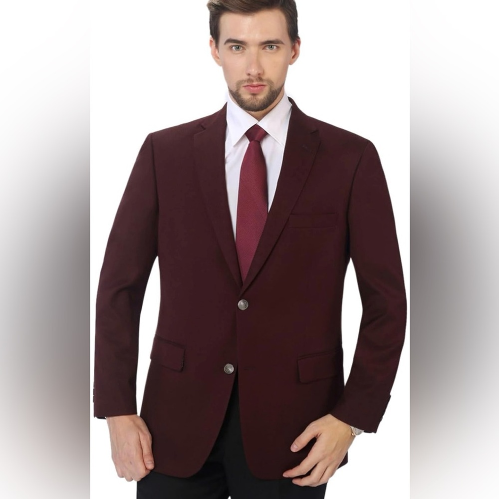 P&L Pierre Loren‎ dress coat Burgundy Size 36S